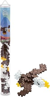 PLUS PLUS Bald Eagle - 3D Animal Figurine Building Block Set Tube, Mini Interlocking Puzzle Pieces, Fun Stem Toys for Kids