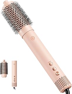 AIMIKE HyperFlow Blow Dryer Brush for Fine Hair, High-Speed Round Brush Hair Dryer with 42m/s Airflow, Volumizing Hot Air Styler for Natural Volume & Salon Blowout, Detachable Design, 1.7" Barrel