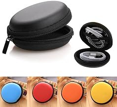 AKOAK 6 Pcs Portable Round Earphone Storage Box USB Data Cable Hard Disk Zipper Bag Storage Bag