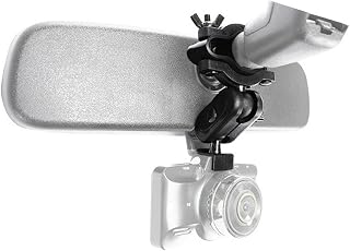 SYCOOVEN Dash Cam Mount, Car Interior Holder, Camera Bracket, Rear View Mirror Holder, Dash Camera Rear View Mirror Mount Holder Compatible with Most Dash Cam, Action Camera, GPS(Black)