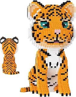 FAFAFA Toys Animal Building Sets, Micro Building Blocks, Animal Series Micro Mini Building Blocks Kit for Boys & Girls (Tiger)