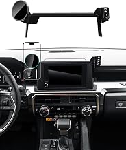 Dual Phone Mount for Toyota Tacoma 2024-2026 Accessories 8-Inch Screen Fixed Clip, Car Magnetic Phone Holder for MagSafe, Strong Magnets Fast Wireless Charger Cell Phone Base (Not Fit 14-Inch)