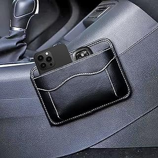SUJADE YAKEFLY Car Seat Side Pocket Organizer, PU Leather Cell Phone & Sunglasses Holder, Gap Filler, Mini Storage Bag