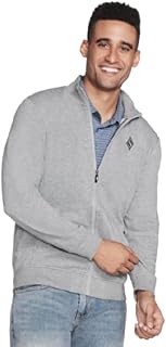 Men's The Hoodless Hoodie Go Walk Everywhere Full Zip Mock Neck Jacket