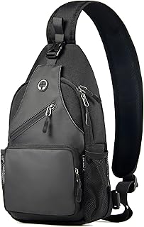 Sling Bag for Men Crossbody Backpack, Small Sling Backpack Mens Shoulder Bag, Casual Daypack Hiking Bag for Travel