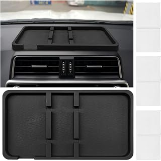 YoRise Extra Large Car Dashboard Mat, 12.67" x 7.08" Non Slip Sticky Gripping Pad with Non Marking Tape, Universal Car Phone Holder Tray Organizer Accessories for GPS/Key/Sunglasses (Black)