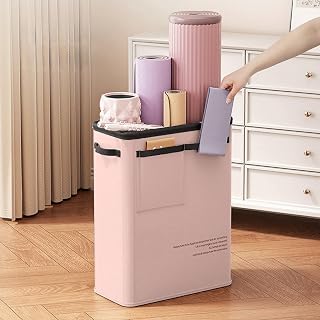 Yoga Mat Storage Rack, Home Gym Storage Rack for Yoga Strap and Resistance Bands, Workout Equipment Storage Organizer (Pink)