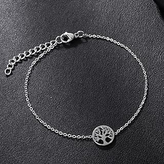 Minimalist Tree of Life Pendant Bracelet Adjustable Chain Jewelry for Daily Wear