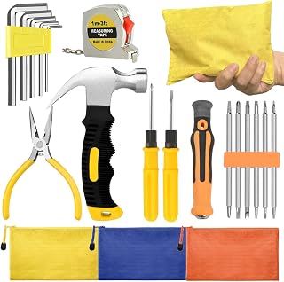 Mini Operation Tool Kit Bulk – Small Emergency Compact Tool Set for Beginners, Home Maintenance, Office & Apartment Use – Adult Men Employee Coworkers Gifts Father's Gifts for Men Tool Party Favors