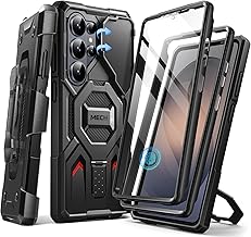TONGATE Magnetic Stand for Samsung Galaxy S26 Ultra Case, Compatible with Magsafe, [Camera Cover & 2 Front Frames][Military Drop Protection] S26 Ultra Case Built-in Screen Protector & Belt Clip, Black