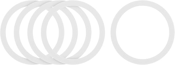 uxcell 5Pcs Magnetic Adapter Ring, Universal Magnetic Wireless Charger Conversion Kit Sparkle Magnetic Metal Ring Adhesive Sticker Ring for Phone Case, White