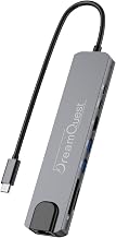 DreamQuest 8-in-1 Laptop Docking Station, USB C Hub with 4K HDMI, USB 3.0(5Gbps), 100W PD Charging, 100Mbps Ethernet, USB 2.0/Type C, SD/TF Card Reader for Notebook Laptop MacBook Dell HP Lenovo