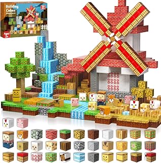 GraceDuck Magnetic Blocks - 150 PCS Build Magnetic Farm Animal Homes - Magnetics Toys for Montessori Toddler Christmas Birthday Gifts - STEM Sensory Toys for 3 4 5 6 7 8 9 10 Year Old Boys & Girls