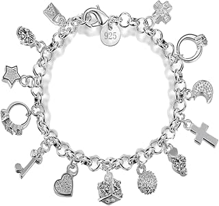 Silver Thirteen Hanging Pieces Bracelet for Women Gift Bracelets & Bangles Jewelry