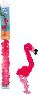 PLUS PLUS Flamingo - 3D Animal Figurine Building Block Set Tube, Mini Interlocking Puzzle Pieces - Fun Stem Toys for Kids