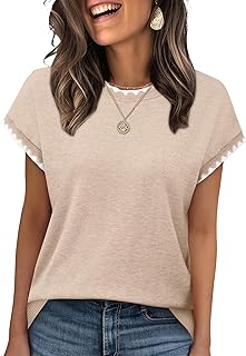Womens Short Sleeve Sweaters Tops Spring Outfits Crew Neck Summer Sweater Shirts Business Casual Work Tops