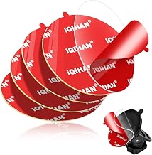 Sticky Adhesive Dashboard Mounting Pad, 5pcs 3.15" Double-Sided Circle Tapes Replacement for Suction Cup Phone Mount, Strong Gel Clear Sticker for Base of Car Windshield Phone Holder, Dash Cam, GPS