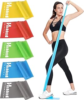 Resistance Bands for Physical Therapy, Bands for Working Out, Latex Free Elastic and Exercise Bands Set for Stretching, Suitable for Rehab, Yoga, Pilates, Gym, Home Exercise