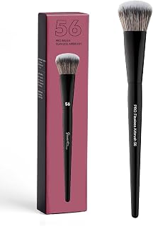 Bueart Design PRO Flawless Airbrush Makeup Brush 56 with Ultra-Soft Dense Bristles for Liquid,Cream,Powder