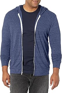 Men's Hoodie, Eco Zip Up Camo Triblend Jersey Hooded Sweatshirt
