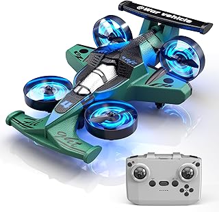 Remote Control Airplane Car Toys for Kids Ages 4-6-8-10-12, 2-In-1 Foam RC Plane Car Jet Mini Drone, Racing Car Stunt Plane Toys for Kids Boys 4 5 6 7 8 9 10 Year Olds Indoor Outdoor Playing