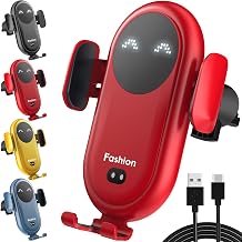 2022 Smart Wireless Car Charger Phone Holder, Wireless Auto Sensing Cell Phone Car Chargers Holder Car Phone Holder Compatible for iPhone13/12 11/ Pro/XS/XR/ 8 Plus, Samsung S10 /S9 / Note10 / Note9