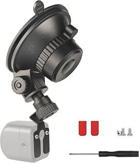 Universal Rear Camera Mount with Suction Cup –Compact Adjustable Rear Dash Cam Mount for Car, SUV, RV, Truck – Inside Back Windshield Window Holder Bracket for Rearview Backup Camera