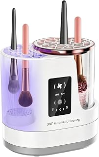 3 IN 1 Electric Makeup Brush Cleaner,Automatic Makeup Brush Cleaner with Makeup Brush Dryer,Portable USB Deep Cleaning for All Size Beauty Makeup Brush Set,Blush Brush,Sponges