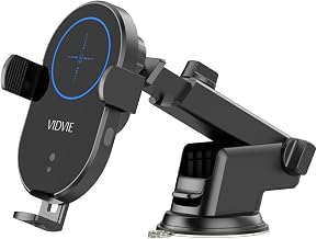 HC1536 15W Wireless Car Charger Mount – Suction Cup Dashboard & Windshield Phone Holder, Fast Charging Compatible with iPhone & Samsung