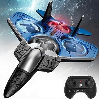BEZGAR RC Plane丨Mini Drone, Remote Control Airplane for Adults & Kids, 360° Flip Fighter Jet Toys, Foam F22 Raptor Stunt Planes with 2 Batterys, Airplane Toy Gifts