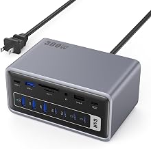 20-in-1 USB Docking Station,300W Charging Station,Triple Display USB-C Hub with 2x4K HDMI,DP,VGA,Ethernet,7 USB-A/C Ports,5Gbps USB-A/C Ports,SD/TF,Audio,100W PD Fast Laptop Charger for Windows/macOS